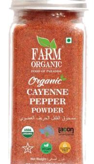 Farm Organic Gluten Free Cayenne Pepper Powder 60g on Sale