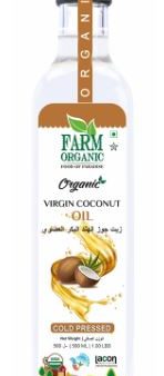 Farm Organic Gluten Free Virgin Coconut Oil (Cold Pressed) 500ml Online Hot Sale