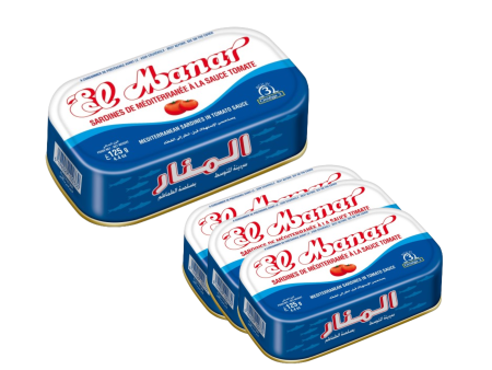 El Manar Mediterranean Sardines With Tomato Sauce Each 125g (Pack of 12) Online now