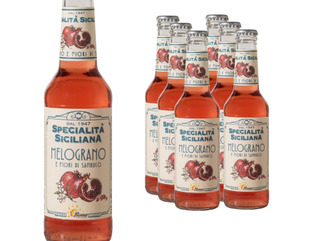 Specialita Siciliana Pomegranate & Elderberry Flowers Italian Soft Drink 275ml (Pack of 6) Online