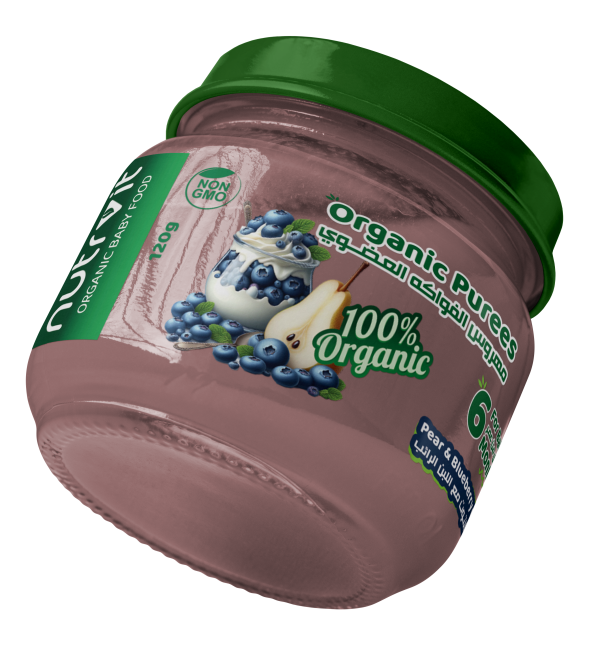 Organic Purees No added Sugar Pear And Blueberry With Curd For Babies From 6 Months 120g Online