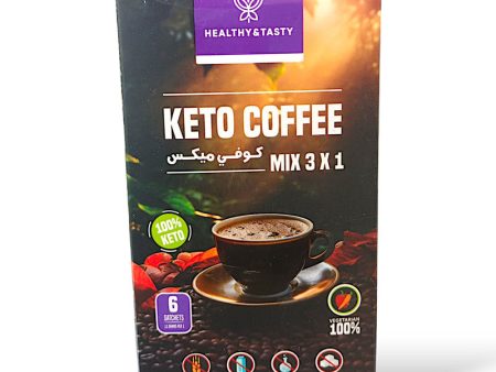 Healthy & Tasty Keto Coffee 66gm Instant 3x1 Sugar Free, Gluten Free, GMO Free, Dairy Free (6 sachets x 11g) For Cheap