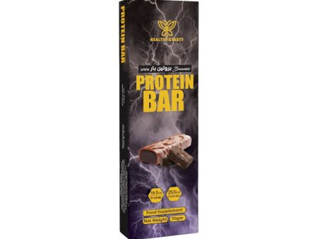 Healthy & Tasty Protein Bar Brownie 18.5g Protein, 253 kcal, Soy Protein Free, Non-GMO, Food Supplement 70gm on Sale