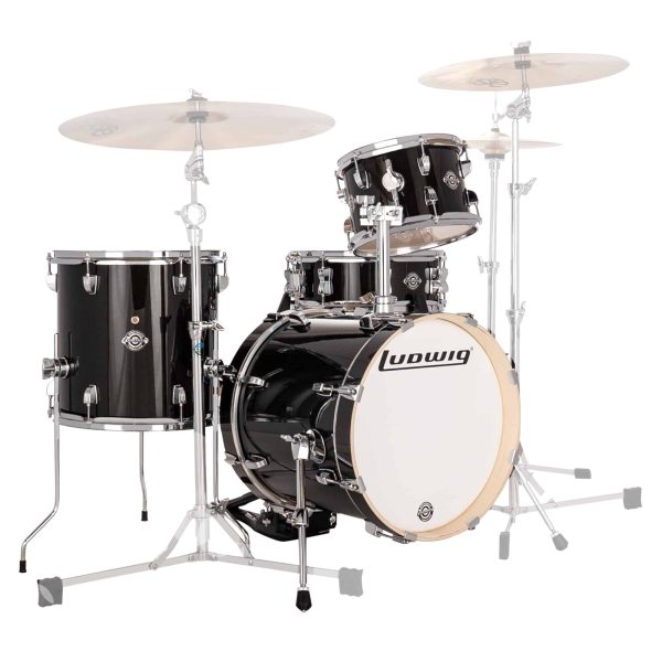 Ludwig Breakbeats 4pc Drum Kit Shell Pack – Black Sparkle For Cheap