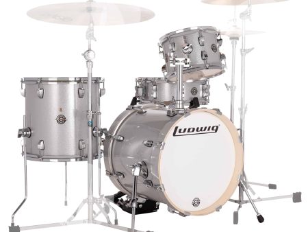 Ludwig Breakbeats 4pc Drum Kit Shell Pack – Silver Sparkle Fashion