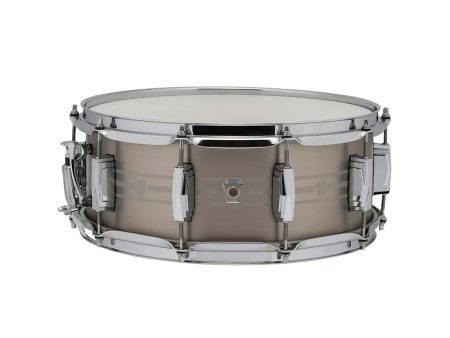 Ludwig LSTLS5514 5.5x14inch Heirloom Steel Snare Drum, Imperial Lug Supply