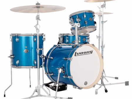 Ludwig Breakbeats 4pc Drum Kit Shell Pack – Blue Sparkle Supply