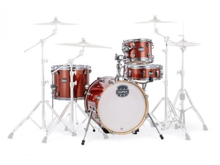 Mapex Mars Birch  Bop  Drum Kit Shell Pack 18  Bass - Orange Sparkle For Cheap