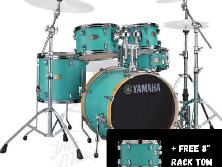 Yamaha Stage Custom Drum Kit Shell Pack 20” Matte Surf Green + FREE 8  TOM Discount