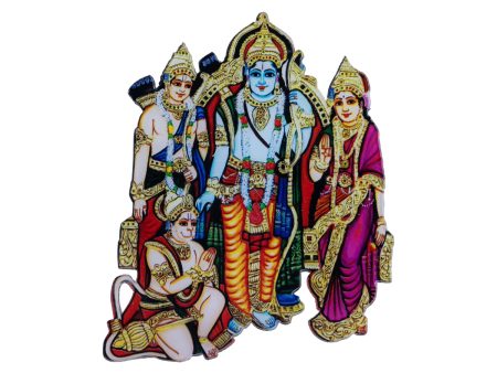 Ram Darbar Murti Fridge Magnet - 3.5 x 2.5 Inches | Ram Darbar Idol Photo Magnet  Picture Magnet for Home Fashion