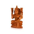 Lakshmi Idol Sitting On Lotus - 6 x 4 Inches | Wooden Statue  Lakshmi Murti  Laxmi Idol for Pooja Online now