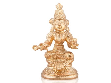 Annapurna Devi - 2.5 x 1.25 Inches | Panchaloha Statue  Sitting Annapoorani Statue for Pooja  80 Gms Approx Supply