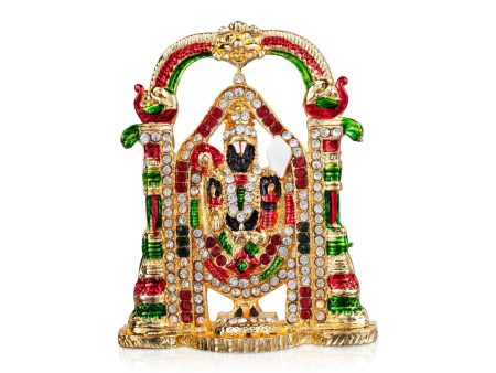 Balaji Murti With Arch - 3 x 2.5 Inches | Multicolour Stone Balaji Idol  Gold Polish Balaji Statue for Car  60 Gms Online Sale