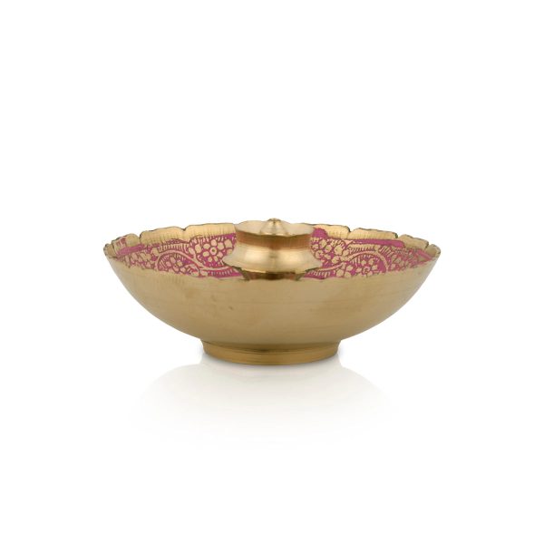 Agarbathi Stand With Bowl - 1.5 x 3.5 Inches | Brass Incense Stick Holder  Agarbathi Holder for Pooja  40 Gms Sale