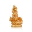 Kuber Statue Sitting On Flower Base - 3.5 x 2 Inches | Gold Polish Kubera Statue  Kuber Murti for Pooja  320 Gms For Discount