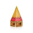 Ganpati Decoration Mandir - 7 x 6.5 Inches | Suvarna Makhar Design Paper Mandir  Eco Friendly Mandir Decoration For Discount