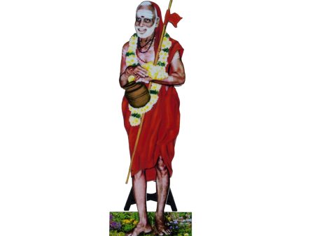 Maha Periyava Photo Frame Cut Out With Back Stand - 9 x 3 Inches | Sri Sankaracharya Picture Frame Cut Out for Home For Discount