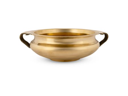 Flower Pot With Handle - 4 x 9 Inches | Brass Urli  Uruli for Home Decor  3.060 Kgs Approx Hot on Sale