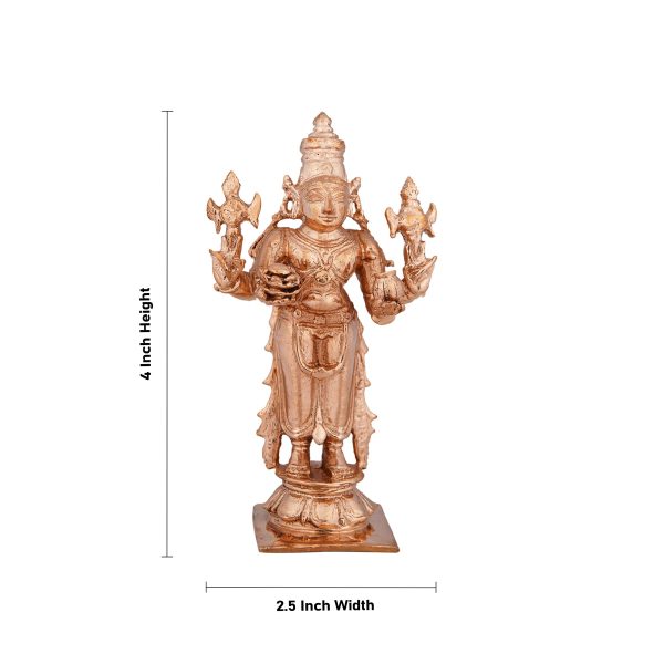 Dhanvantari Murti - 4 x 2.5 Inches | Panchaloha Statue  Dhanvantari Statue  Standing Dhanvantri Murti for Pooja Online