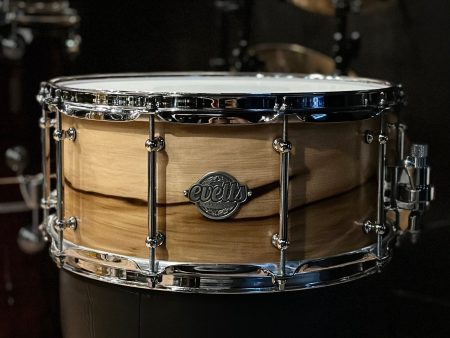 Evetts Spotted Gum 14x6.5  Snare Drum #1087 on Sale