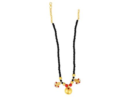 Mangal Sutra - 6 Inches | Gold Polish With Black Bead Mangalsutra  Black Beads Mangalya Chain for Deity Online now