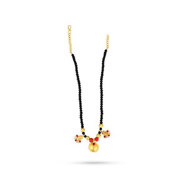 Mangal Sutra - 6 Inches | Gold Polish With Black Bead Mangalsutra  Black Beads Mangalya Chain for Deity Online now