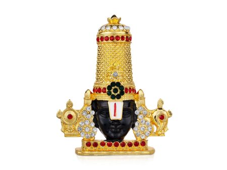 Balaji Murti - 3 x 3 Inches | Stone Tirupati Balaji Idol  Multicolour Stone Balaji Statue for Car Decor Fashion