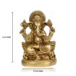 Ganesh Murti - 6 Inches | Antique Brass Statue  Vinayagar Statue  Ganesha Idol for Pooja Discount