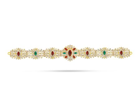 Hip Belt - 1.75 x 12 Inches | Waist Belt  Multicolour Stone Belt  Stone Jewellery for Deity Online