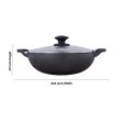 Casting Iron Kadai With Lid - 3.5 x 10.5 Inches | Kadhai  Cast Iron Cookware for Home  3.380 Kgs Approx Sale