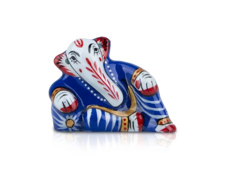 Resting Ganesh Murti - 1 Inch | Painted Vinayagar Statue  Aluminium Ganesha Statue for Pooja For Cheap