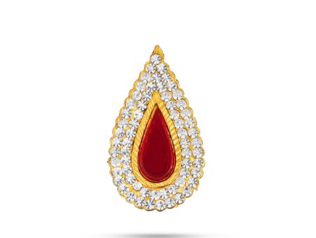 Stone Tilak - 2 x 1.25 Inches | Stone Pottu  Stone Bindi  Amman Pottu for Deity Online Sale