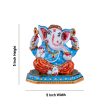 Ganesh Murti - 5 x 5 Inches | Aluminium Vinayagar Statue Sitting On Chowki  Painted Ganpati Murti for Pooja Online Sale