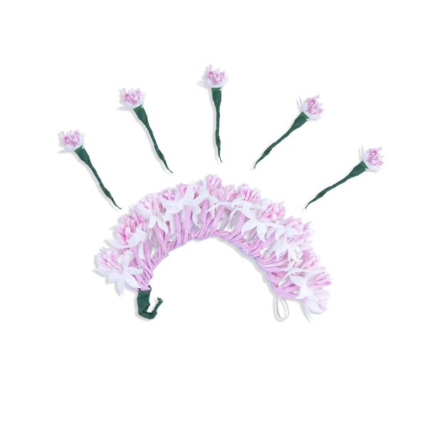 Artificial Flower - 5 Inches | Bridal Veni  Artificial Gajra  Artificial Hair Flower for Decoration For Discount