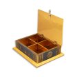 Dry Fruit Box - 9 x 7 Inches | Wood Metal Sheet Coated Dry Fruit Container  Storage Box for Home Online now