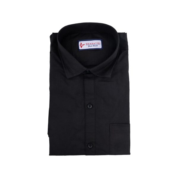 Shirt - 40 Inches | Half Sleeves Formal Shirt  Black Colour Half Hand Casual Shirt for Men Online now