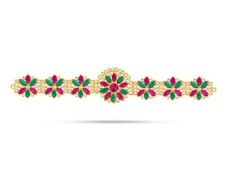 Hip Belt - 1.75 x 9 Inches | Waist Belt  Stone Jewellery  Multicolour Stone Belt for Deity For Sale