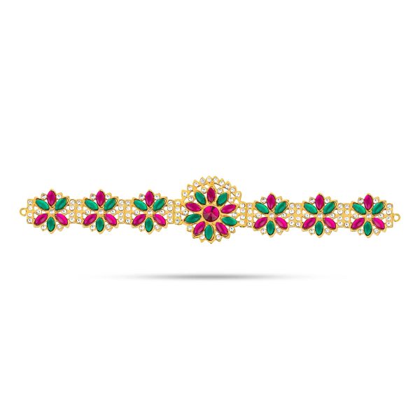 Hip Belt - 1.75 x 9 Inches | Waist Belt  Stone Jewellery  Multicolour Stone Belt for Deity For Sale