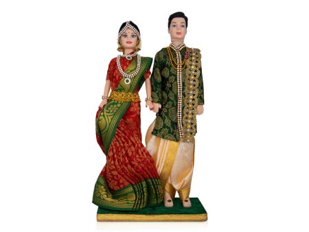 Young Couple Plastic Golu Bommai Pair - 12 x 3 Inches | Giri Golu Doll  Navaratri Golu Bomma  Gombe  Bommai Hot on Sale