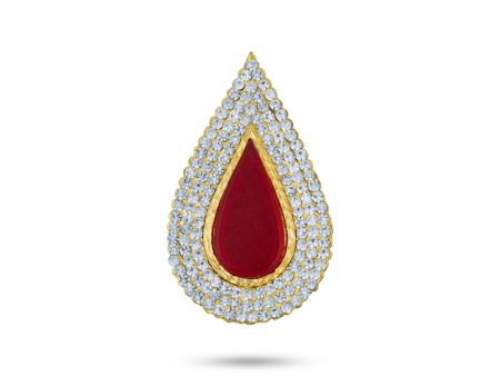 Stone Bindi - 3 x 2 Inches | Stone Pottu  Stone Tilak for Deity Online now