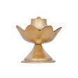 Agarbathi Stand - 2.5 x 2.5 Inches | Lotus Design Brass Incense Holder for Pooja  50 Gms Approx For Discount