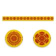 Rangoli Sticker Set - 27 x 2.5 Inches | 4 Pcs  Yellow Colour Border Kolam Stickers  Rangoli Design Sticker for Home Fashion