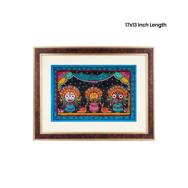 Pattachitra Painting Frame - 17 x 13 Inches | Puri Jagannath Hand Painted Frame  Patachitra Painting for Home Online Sale