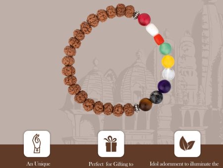 Rudraksha Navratna Bracelet | Bracelet Rudraksh  Rudraksha Hand Band  Rudraksha Bracelet for Men & Women Online