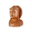 Buddha Bust Statue - 6 x 5 Inches | Wooden Statue  Buddha Idol  Buddha Murti for Pooja For Sale