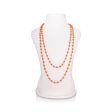 Orange Coral Mala | 6 mm  108 Beads Coral Beads Mala  Copper Kambi Orange Coral Jewellery for Meditation on Sale