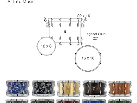 British Drum Company Legend Series 22  Club 3-piece Drum Kit Hot on Sale