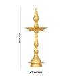 5 Face Kerala Vilakku - 13 x 4.75 Inches | Brass Kerala Kuthu Vilakku  Kerala Lamp for Pooja  480 Gms Approx Online now