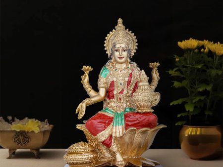 Lakshmi Idol - 8 x 5.5 Inches | Resin Statue  Laxmi Idol  Laxmi Murti for Pooja For Discount