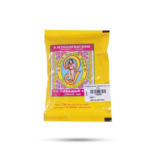 Siddhanathan Vibhuti Pouch - 25 Gms | Javadhu Scented Thiruneeru  Bhasma  Viboothi for Pooja Online